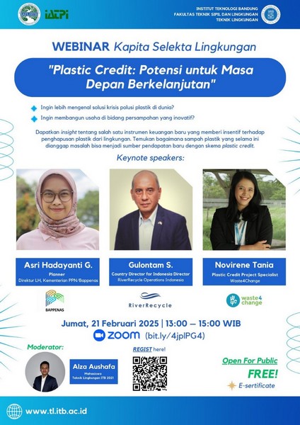 Webinar Kapita Selekta Lingkungan “Plastic Credit: Potensi untuk Masa Depan Berkelanjutan”