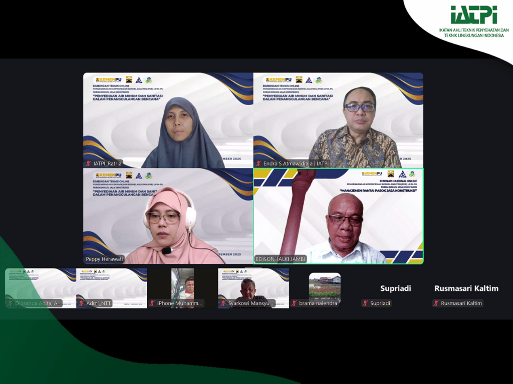 Ketua Umum IATPI Paparan Pentingnya Air dan Sanitasi dalam Penanggulangan Bencana di Seminar Nasional PKB LPJK-PU