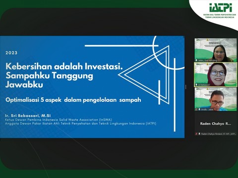 WEBINAR PERMASALAHAN, PERENCANAAN DAN PROSES IMPLEMENTASI DALAM PENGELOLAAN SAMPAH YANG BERKELANJUTAN