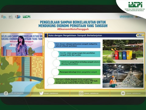WEBINAR “PENGELOLAAN SAMPAH BERKELANJUTAN UNTUK MENDUKUNG EKONOMI PERKOTAAN YANG TANGGUH”